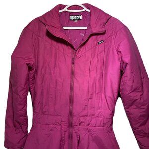 VTG Lescan Skiwear Aspen Colorado 80s Size 10 Pink One Piece Zip-Up Front & Pock
